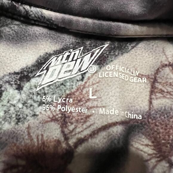 Mountain Dew x Lost Camo Shirt Mens Large XD Half Zip Pullover Sweatshirt - Picture 6 of 7